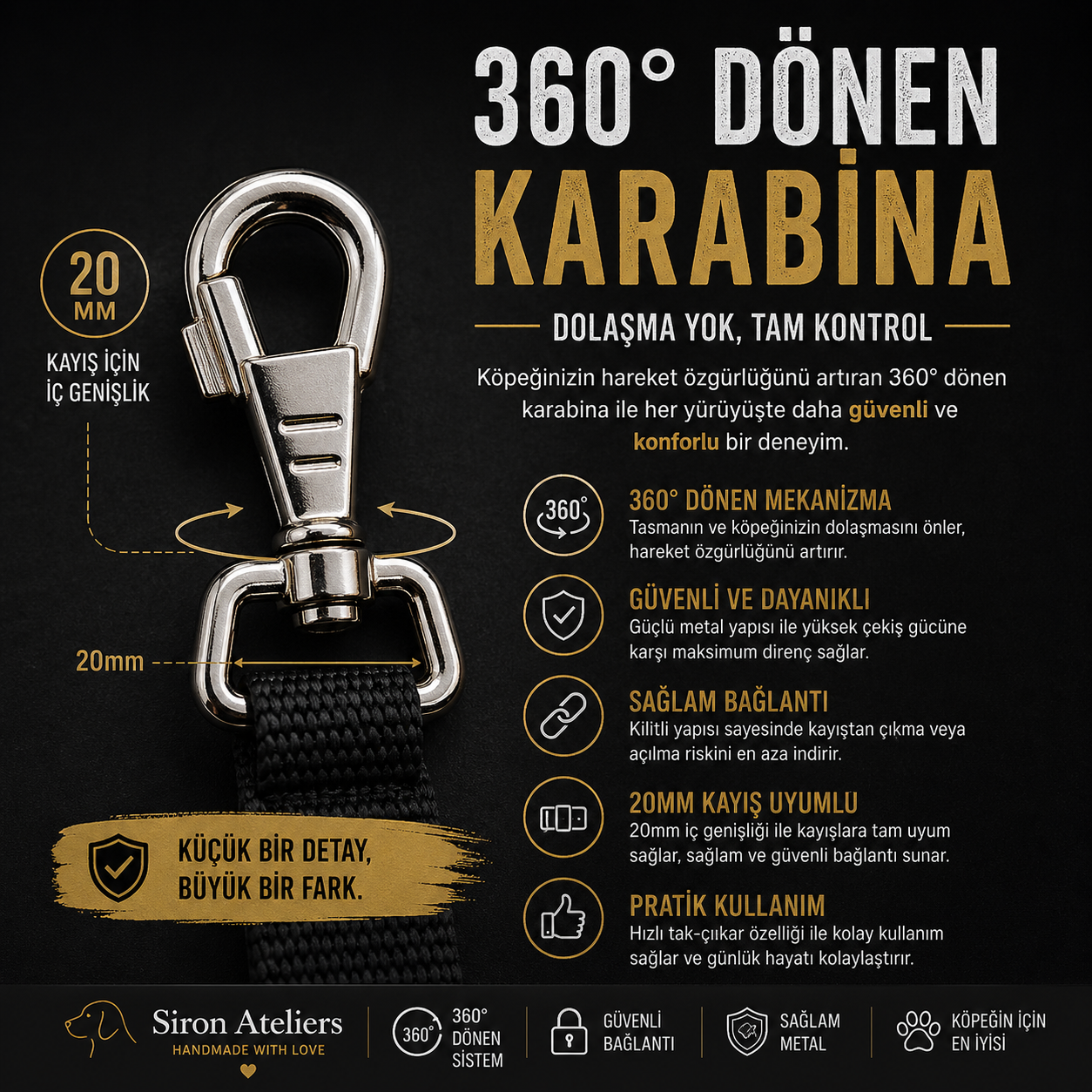 Sirius Bloom — Taktik Paracord Köpek Tasması | El Örgü Dayanıklı Tasarım
