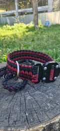 Sirius Crimson — Taktik Paracord Köpek Tasması | El Örgü Dayanıklı Tasarım