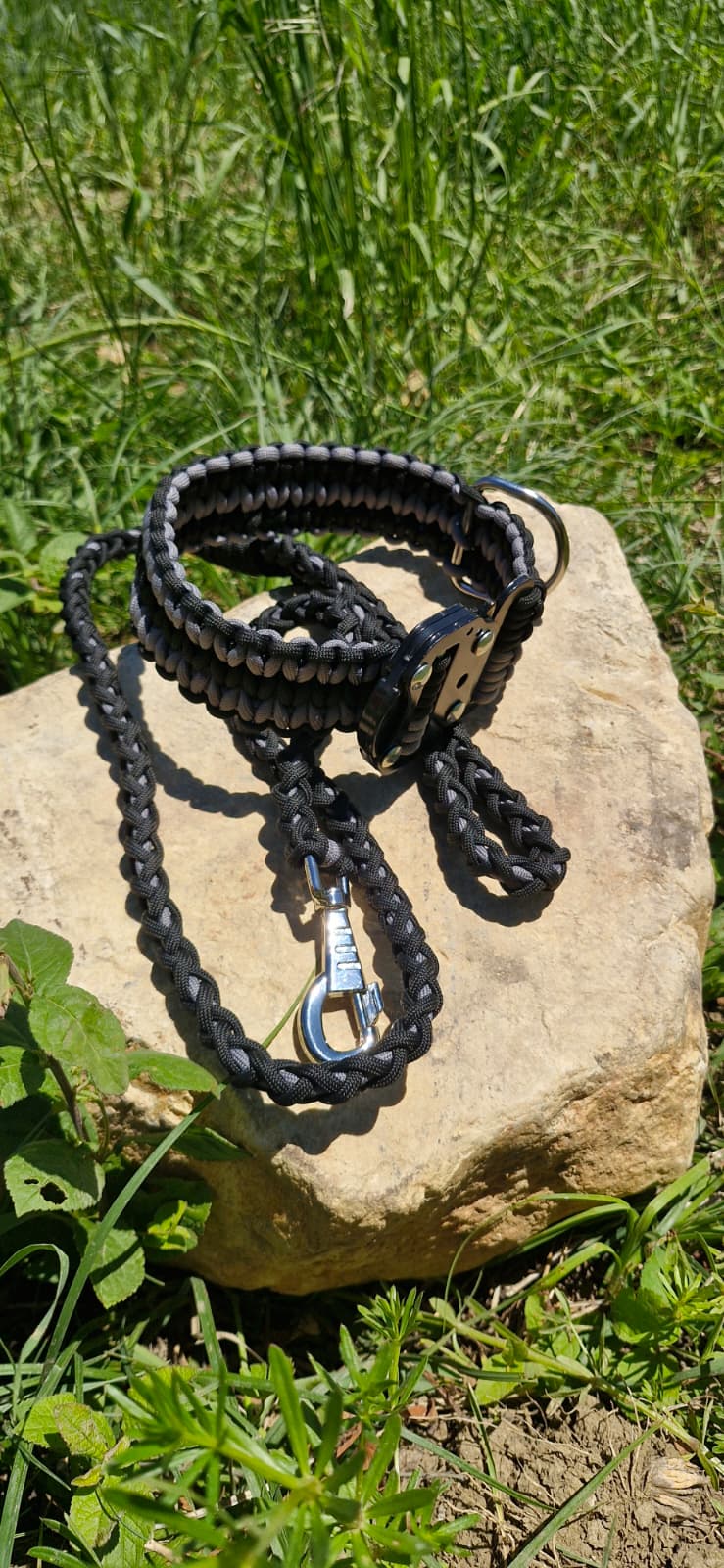 Sirius Shadow — Taktik Paracord Köpek Tasması | El Örgü Dayanıklı Tasarım