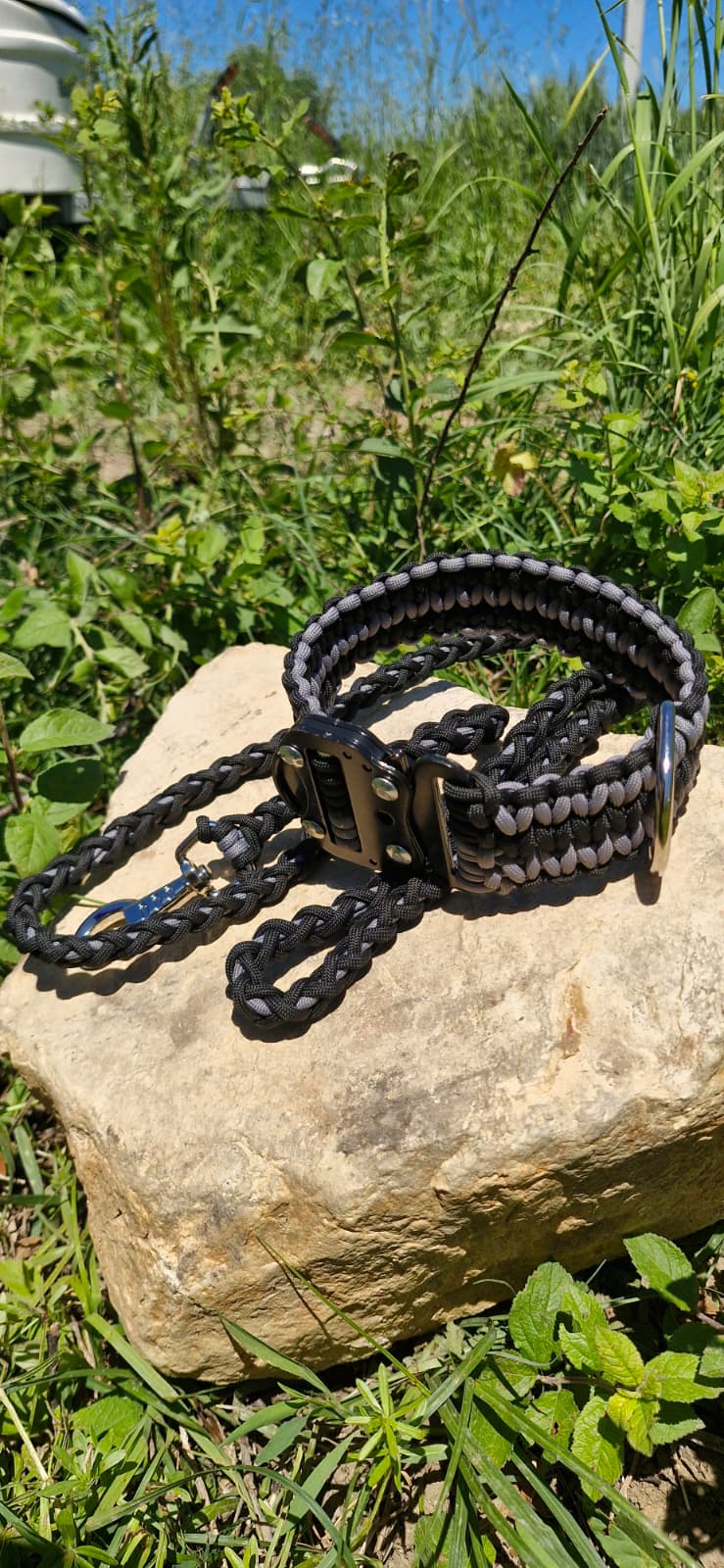 Sirius Shadow — Taktik Paracord Köpek Tasması | El Örgü Dayanıklı Tasarım