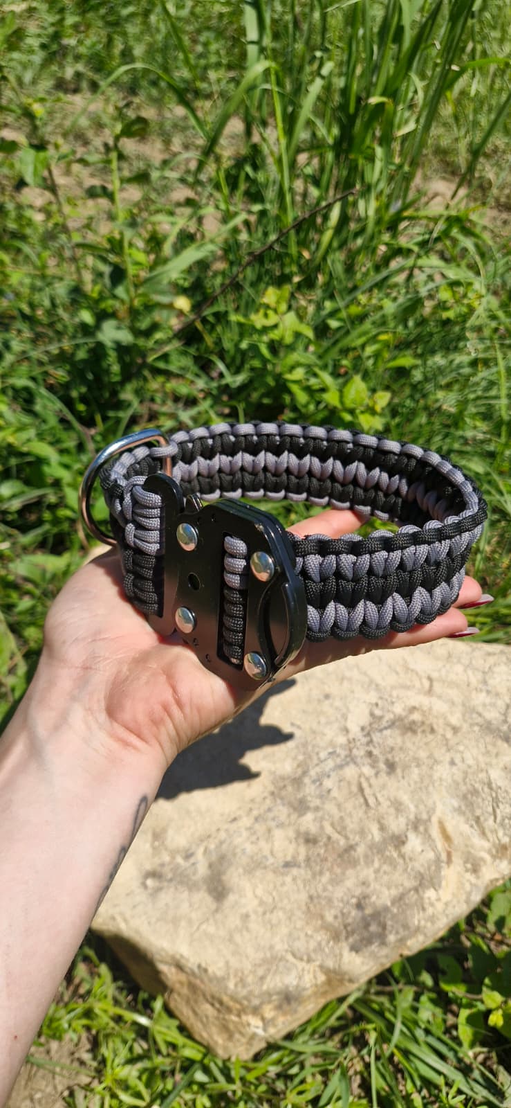 Sirius Shadow — Taktik Paracord Köpek Tasması | El Örgü Dayanıklı Tasarım