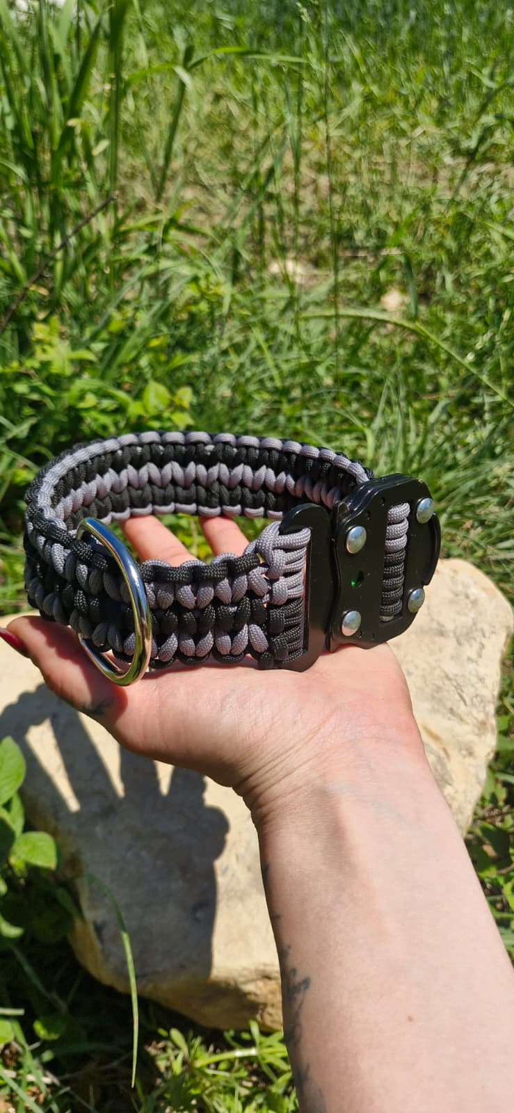 Sirius Shadow — Taktik Paracord Köpek Tasması | El Örgü Dayanıklı Tasarım