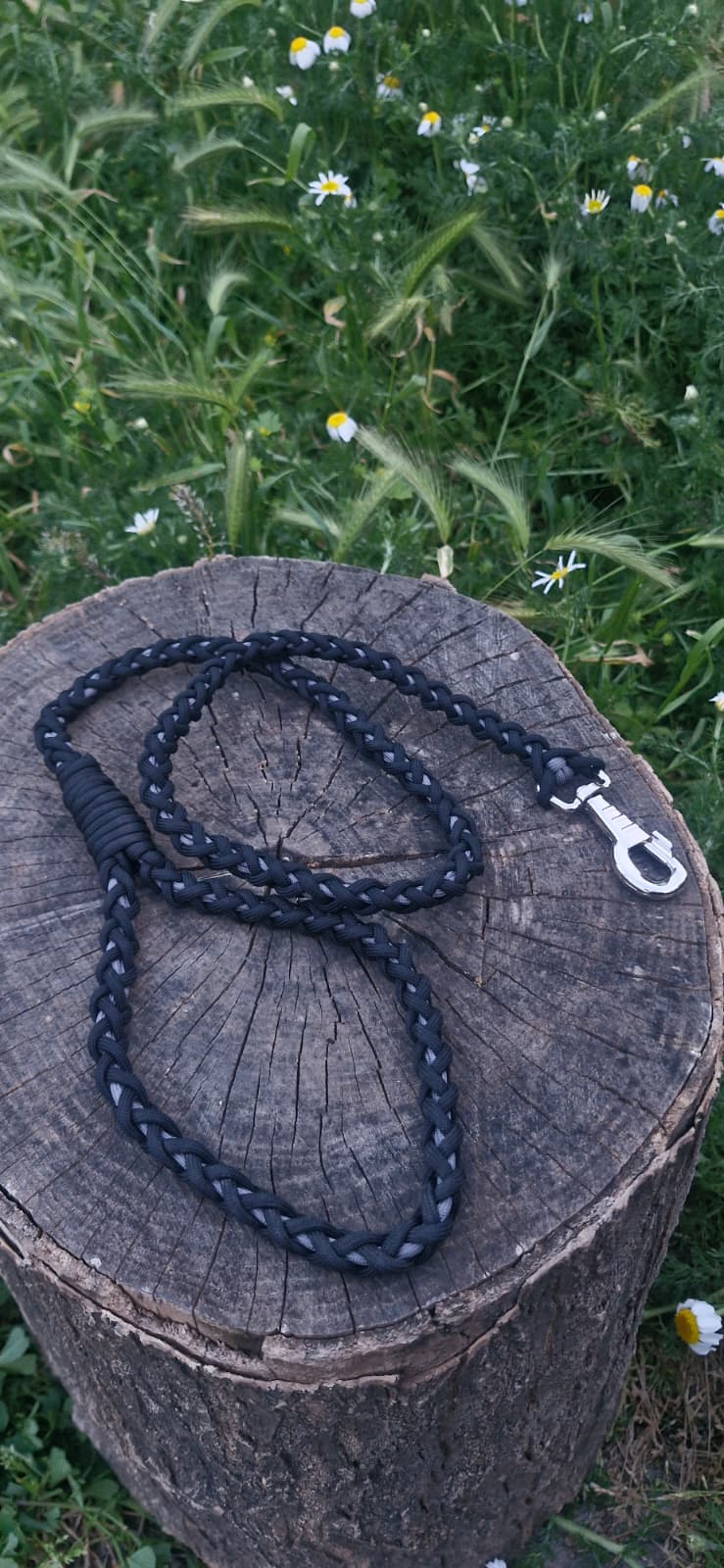 Sirius Shadow — 120 cm Paracord Köpek Gezdirme Kayışı | El Örgü Dayanıklı Tasarım