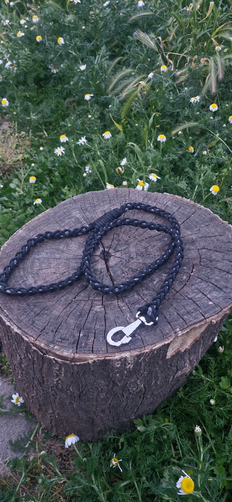 Sirius Shadow — 120 cm Paracord Köpek Gezdirme Kayışı | El Örgü Dayanıklı Tasarım