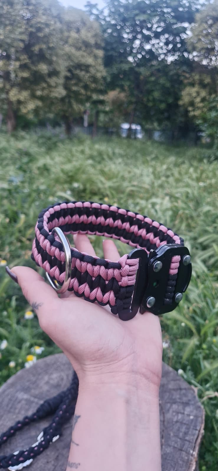 Sirius Bloom — Taktik Paracord Köpek Tasması | El Örgü Dayanıklı Tasarım