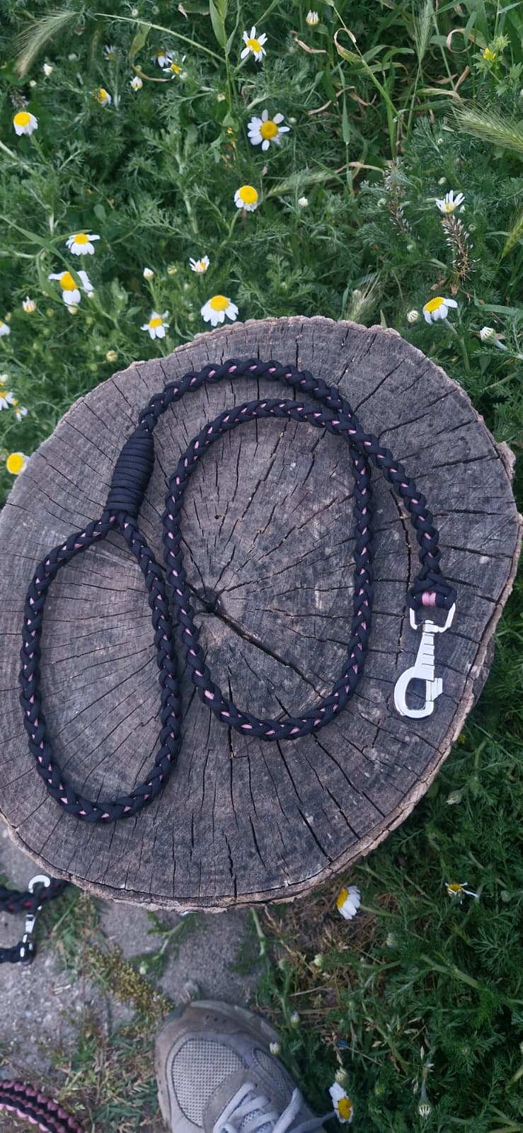 Sirius Bloom — 120 cm Paracord Köpek Gezdirme Kayışı | El Örgü Dayanıklı Tasarım