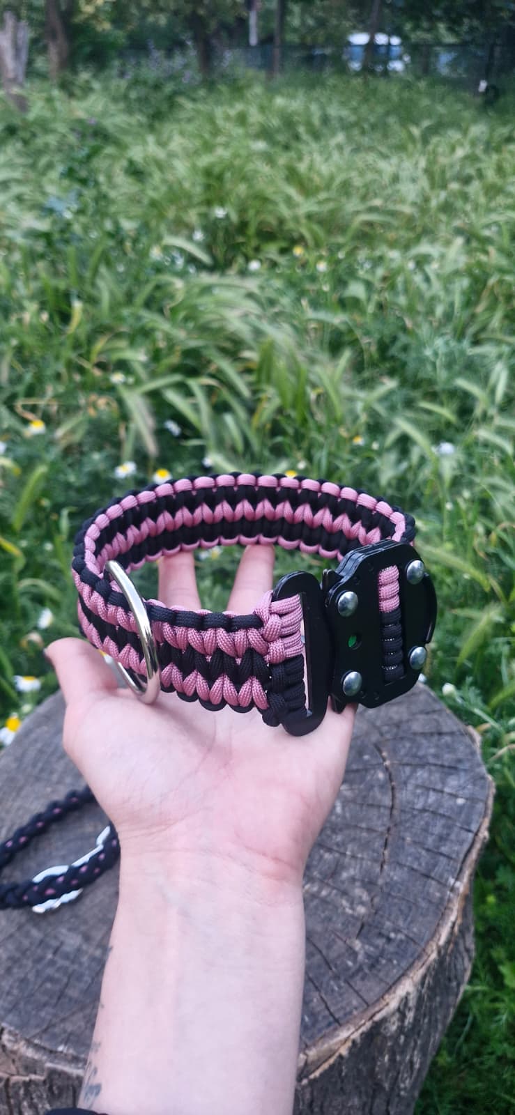 Sirius Bloom — Taktik Paracord Köpek Tasması | El Örgü Dayanıklı Tasarım