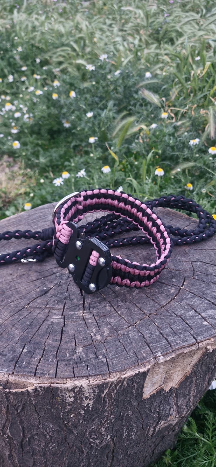 Sirius Bloom — Taktik Paracord Köpek Tasması | El Örgü Dayanıklı Tasarım