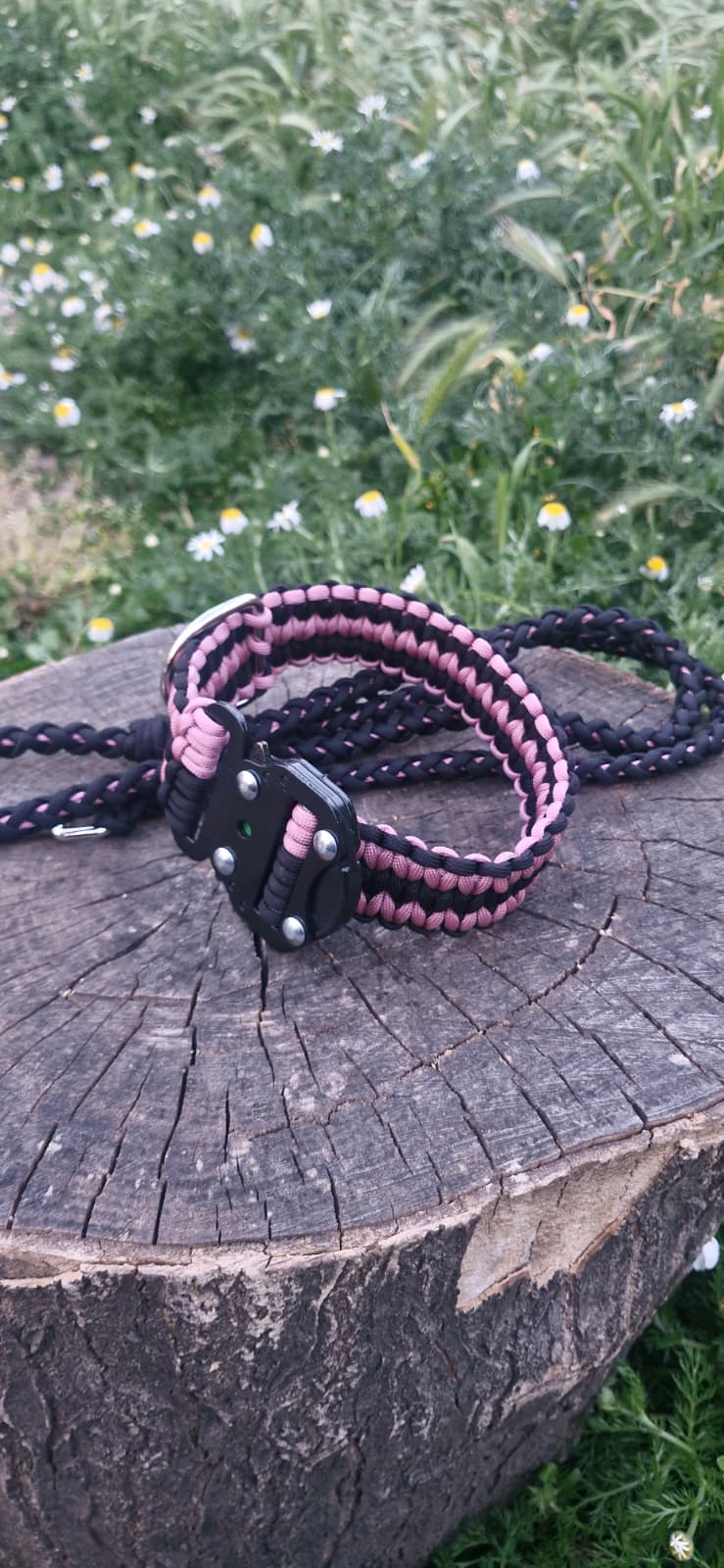 Sirius Bloom — Taktik Paracord Köpek Tasması | El Örgü Dayanıklı Tasarım