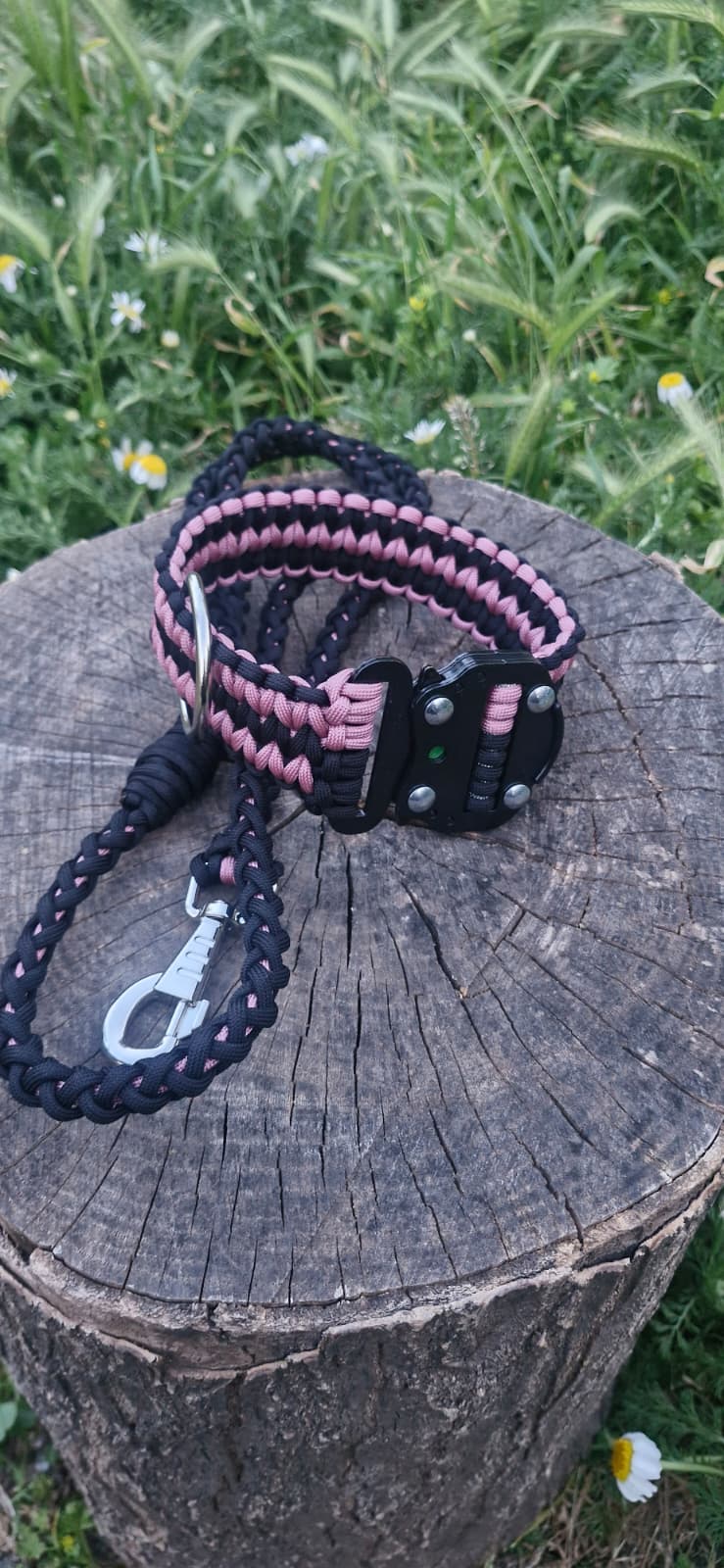 Sirius Bloom — Taktik Paracord Köpek Tasması | El Örgü Dayanıklı Tasarım