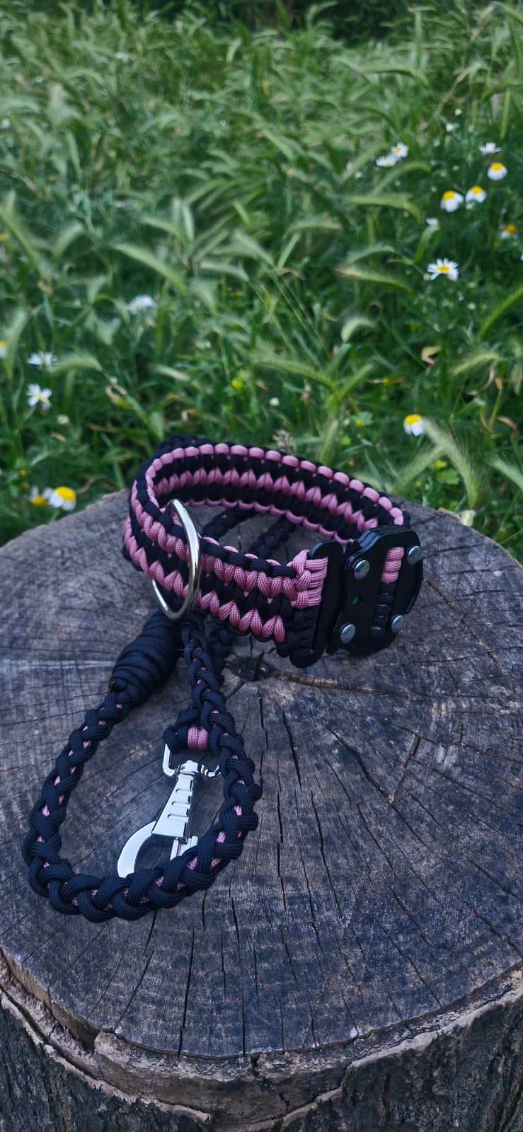 Sirius Bloom — Taktik Paracord Köpek Tasması | El Örgü Dayanıklı Tasarım