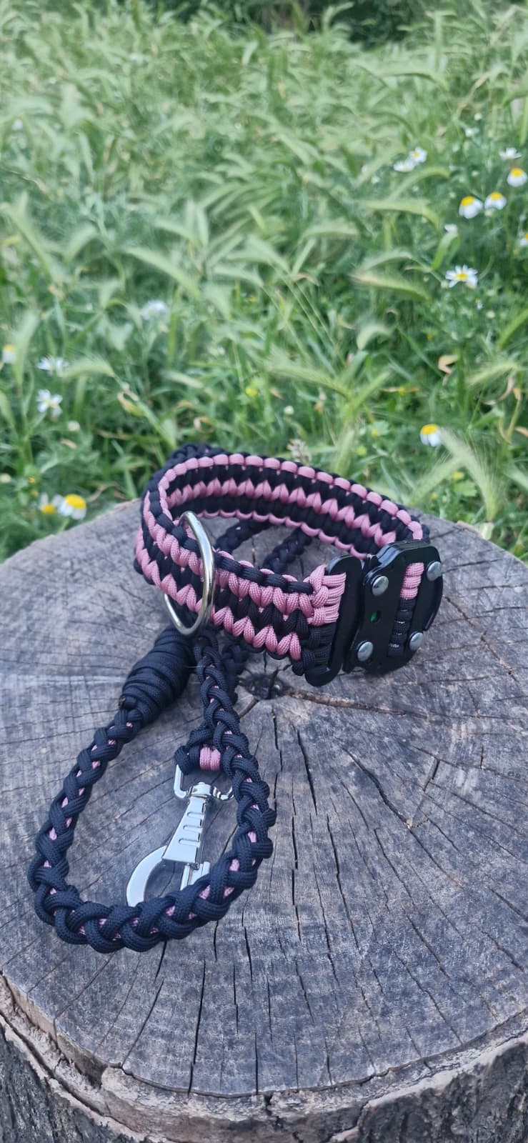 Sirius Bloom — Taktik Paracord Köpek Tasması | El Örgü Dayanıklı Tasarım